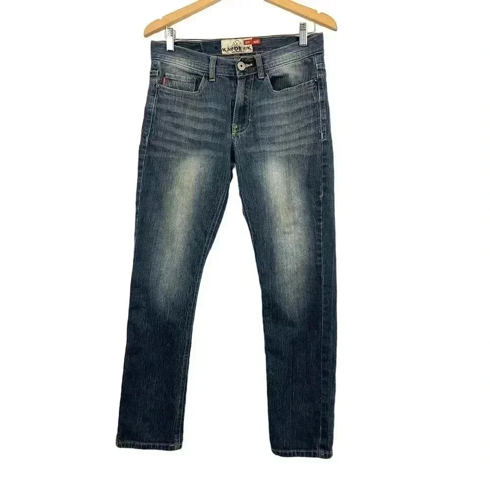 Kayden K Blue Denim Straight Jeans SLIM 30/30 Men's Casual